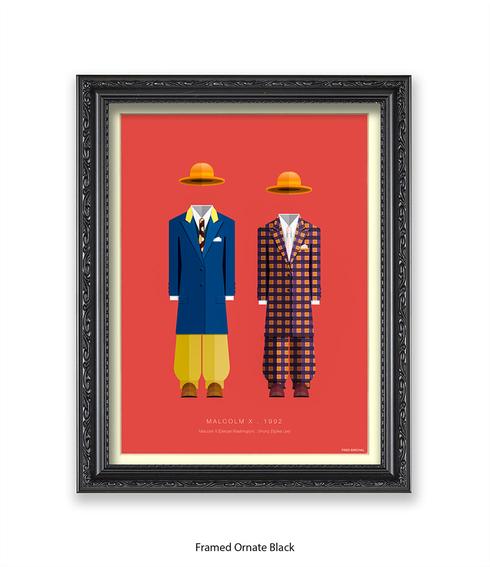 Malcolm X & Shorty - 2 Characters- Fred Birchal Art Print