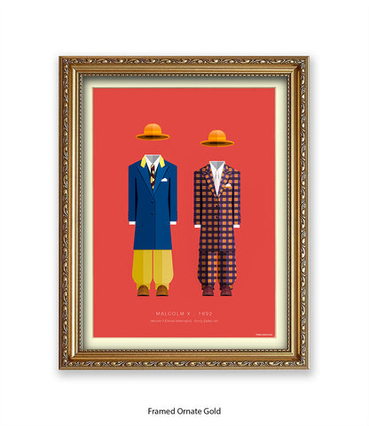 Malcolm X & Shorty - 2 Characters- Fred Birchal Art Print