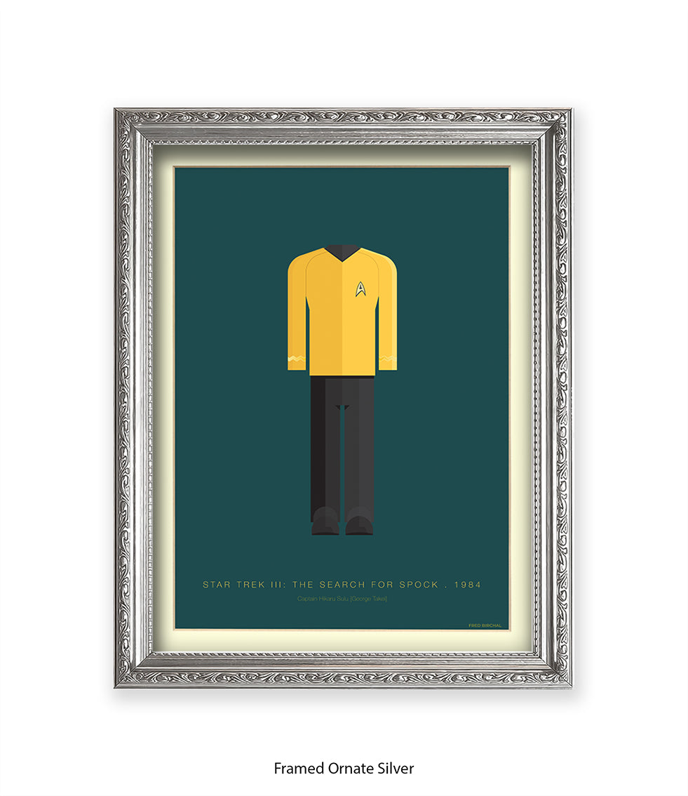 Star Trek III Captain Hikaru Yellow Top Fred Birchal Art Print
