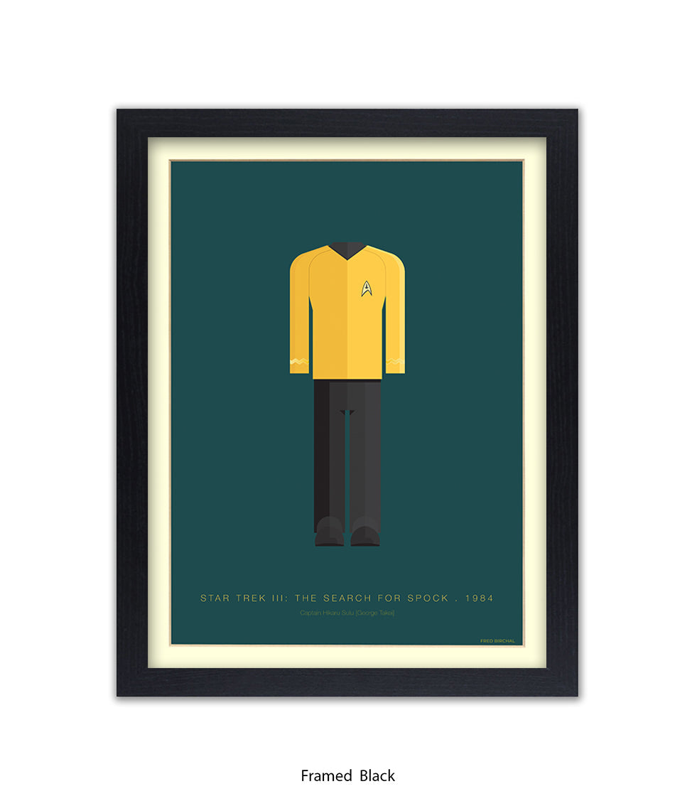 Star Trek III Captain Hikaru Yellow Top Fred Birchal Art Print