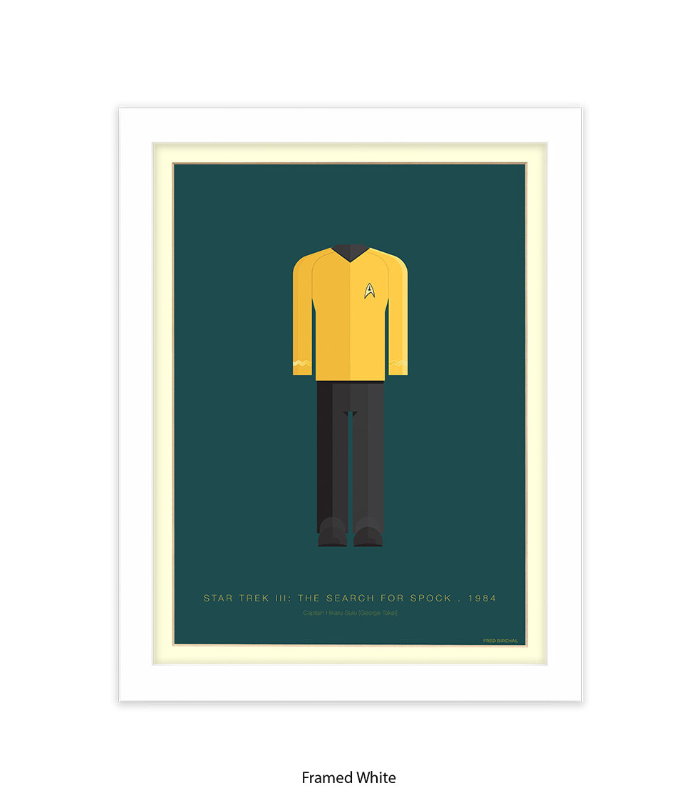 Star Trek III Captain Hikaru Yellow Top Fred Birchal Art Print