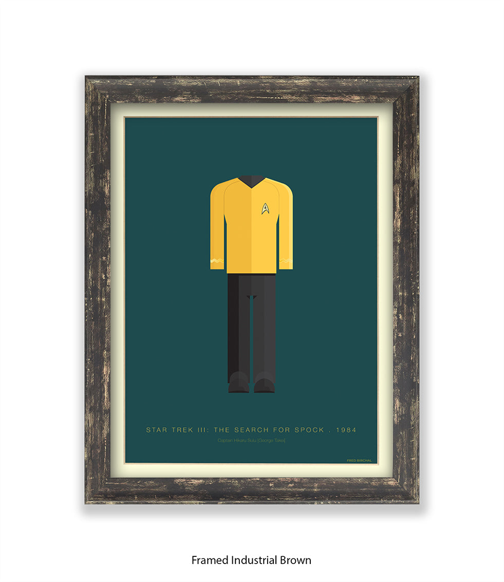 Star Trek III Captain Hikaru Yellow Top Fred Birchal Art Print