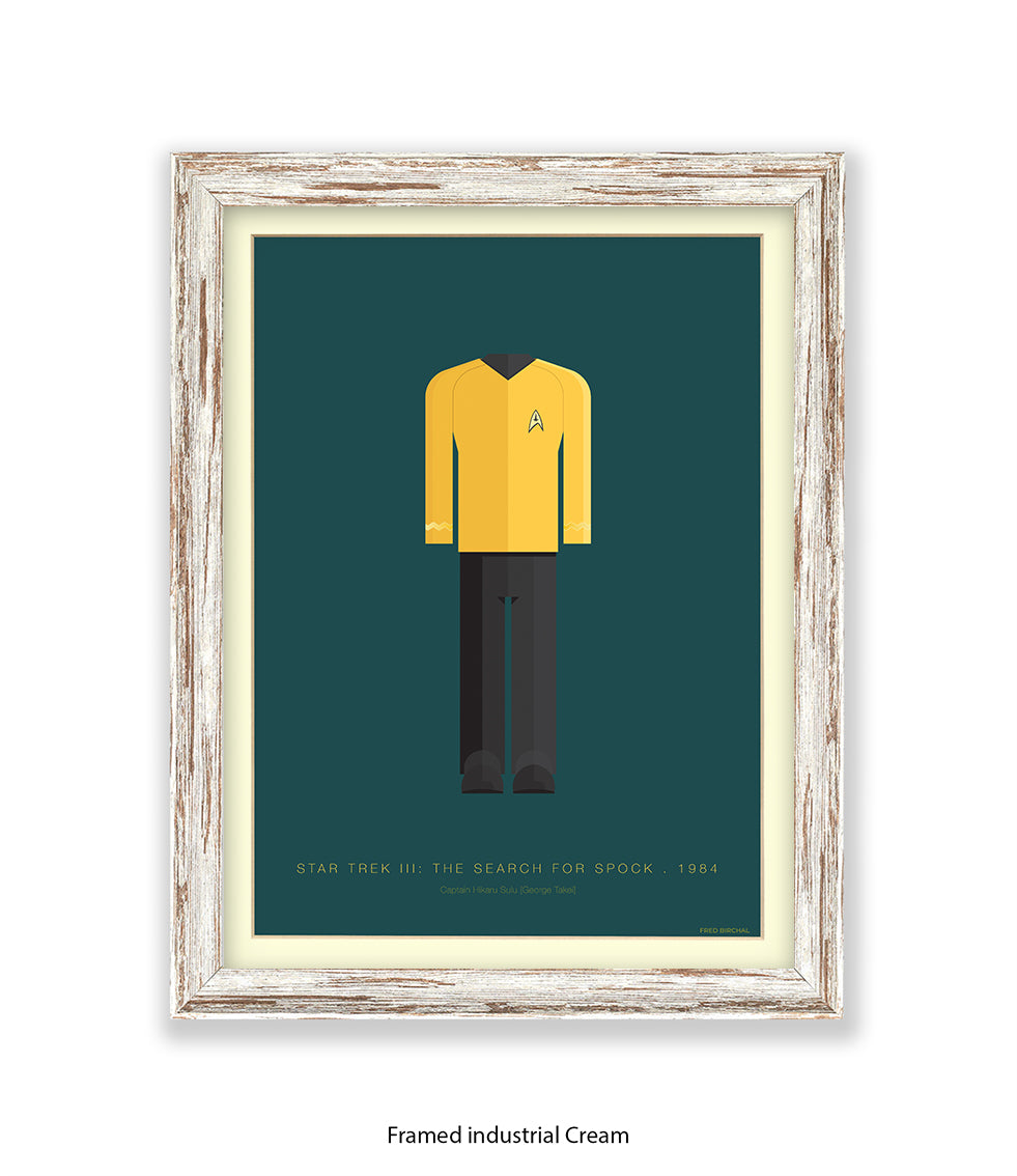 Star Trek III Captain Hikaru Yellow Top Fred Birchal Art Print