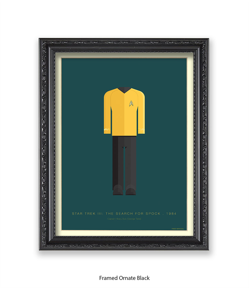 Star Trek III Captain Hikaru Yellow Top Fred Birchal Art Print