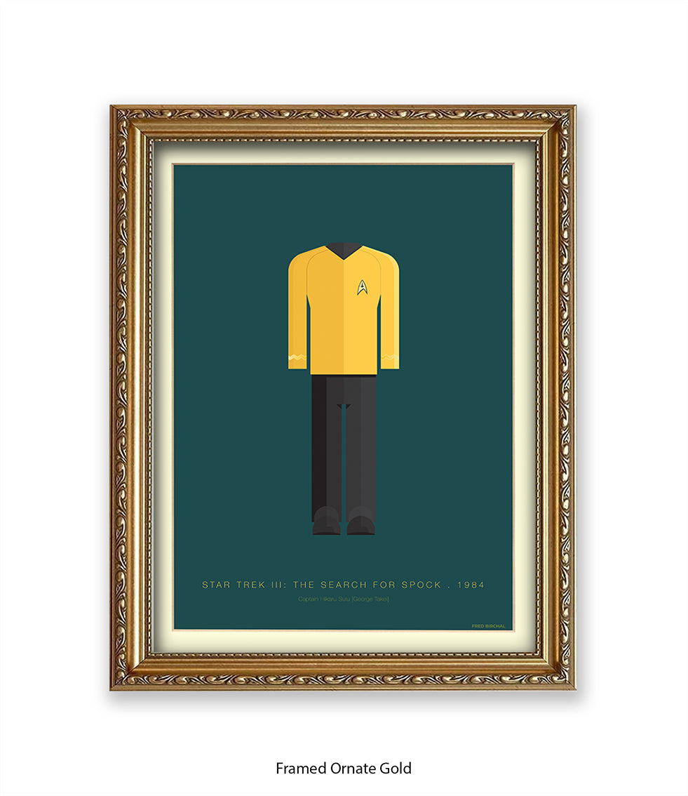 Star Trek III Captain Hikaru Yellow Top Fred Birchal Art Print