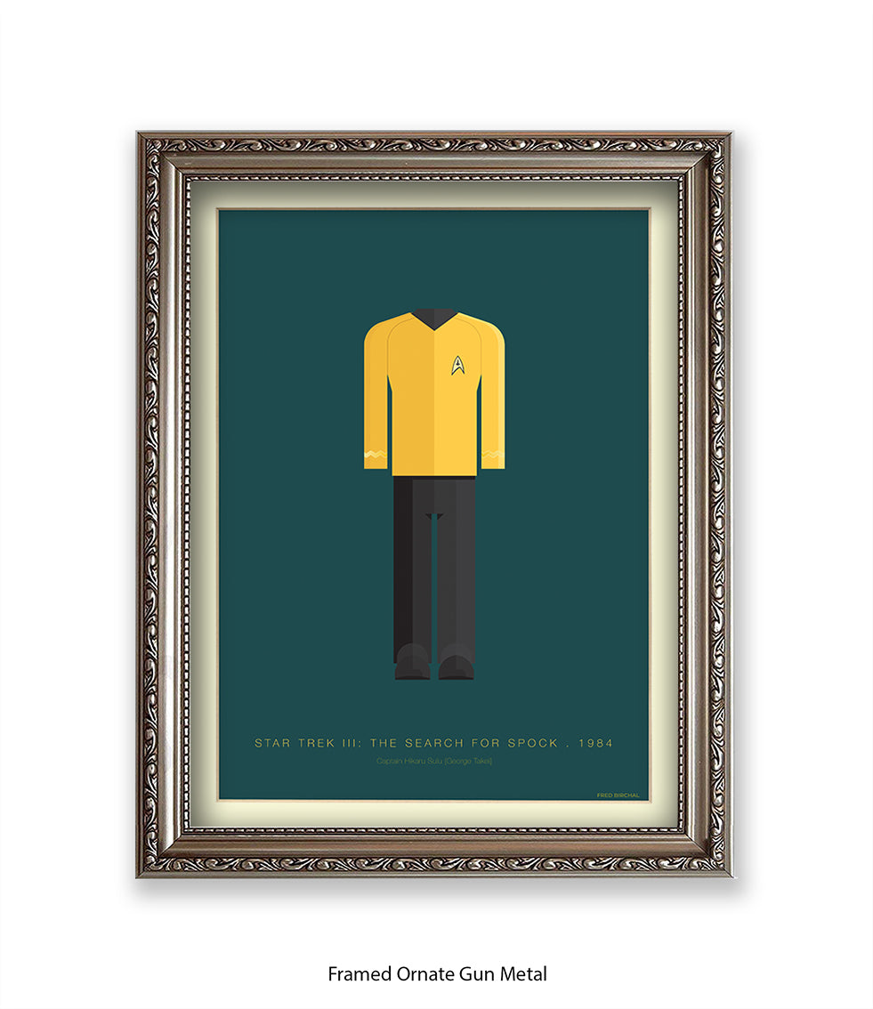 Star Trek III Captain Hikaru Yellow Top Fred Birchal Art Print