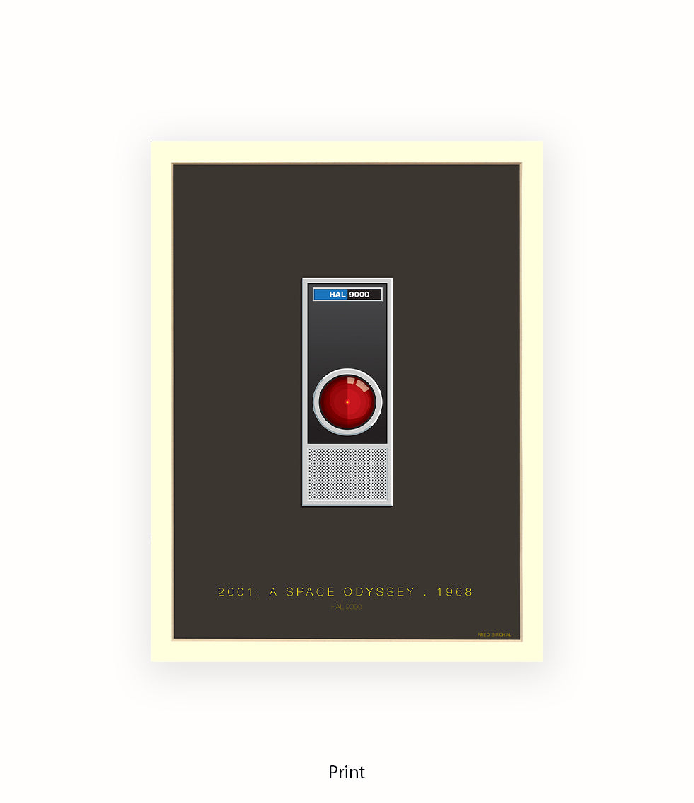 2001 Space Odyssey Hal Fred Birchal Art Print