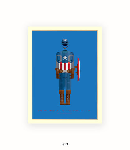 Captain America Fred Birchal Art Print