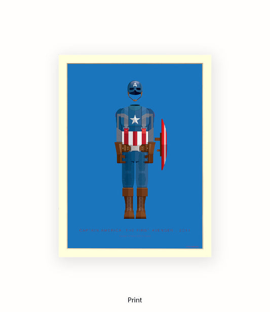 Captain America Fred Birchal Art Print