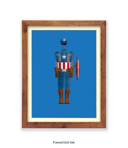 Captain America Fred Birchal Art Print