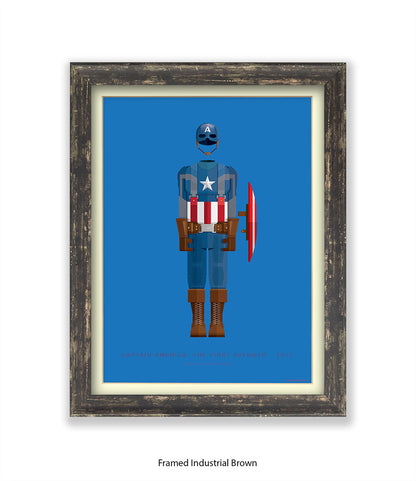 Captain America Fred Birchal Art Print
