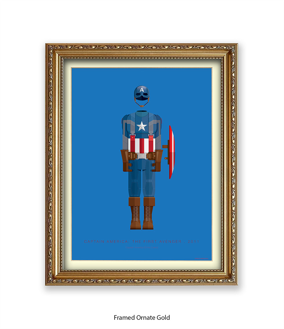 Captain America Fred Birchal Art Print
