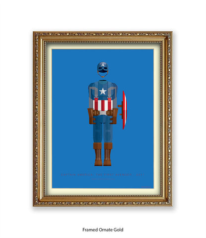 Captain America Fred Birchal Art Print