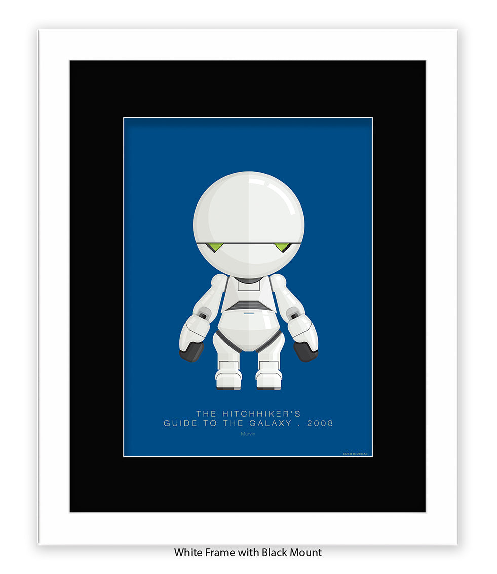 Hitchhiker's Guide To The Galaxy Marvin Fred Birchal Art Print