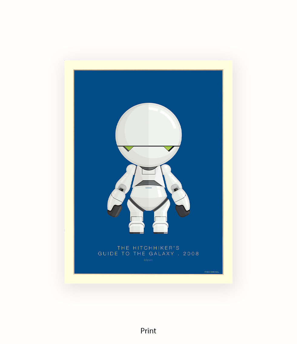 Hitchhiker's Guide To The Galaxy Marvin Fred Birchal Art Print