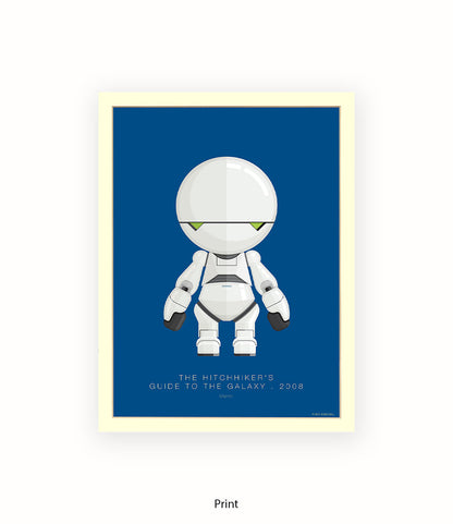 Hitchhiker's Guide To The Galaxy Marvin Fred Birchal Art Print