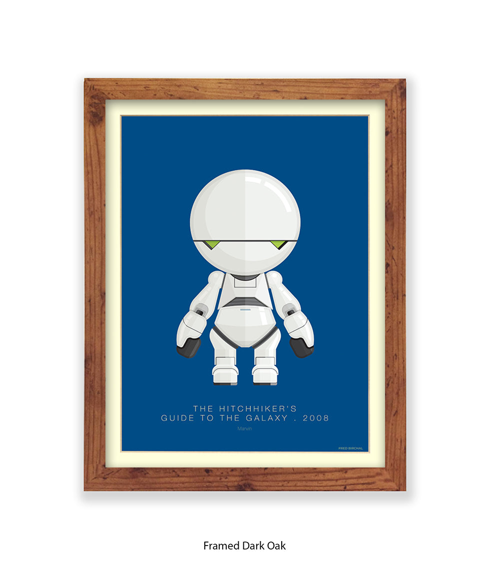 Hitchhiker's Guide To The Galaxy Marvin Fred Birchal Art Print