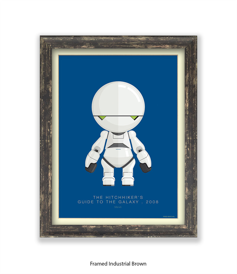 Hitchhiker's Guide To The Galaxy Marvin Fred Birchal Art Print