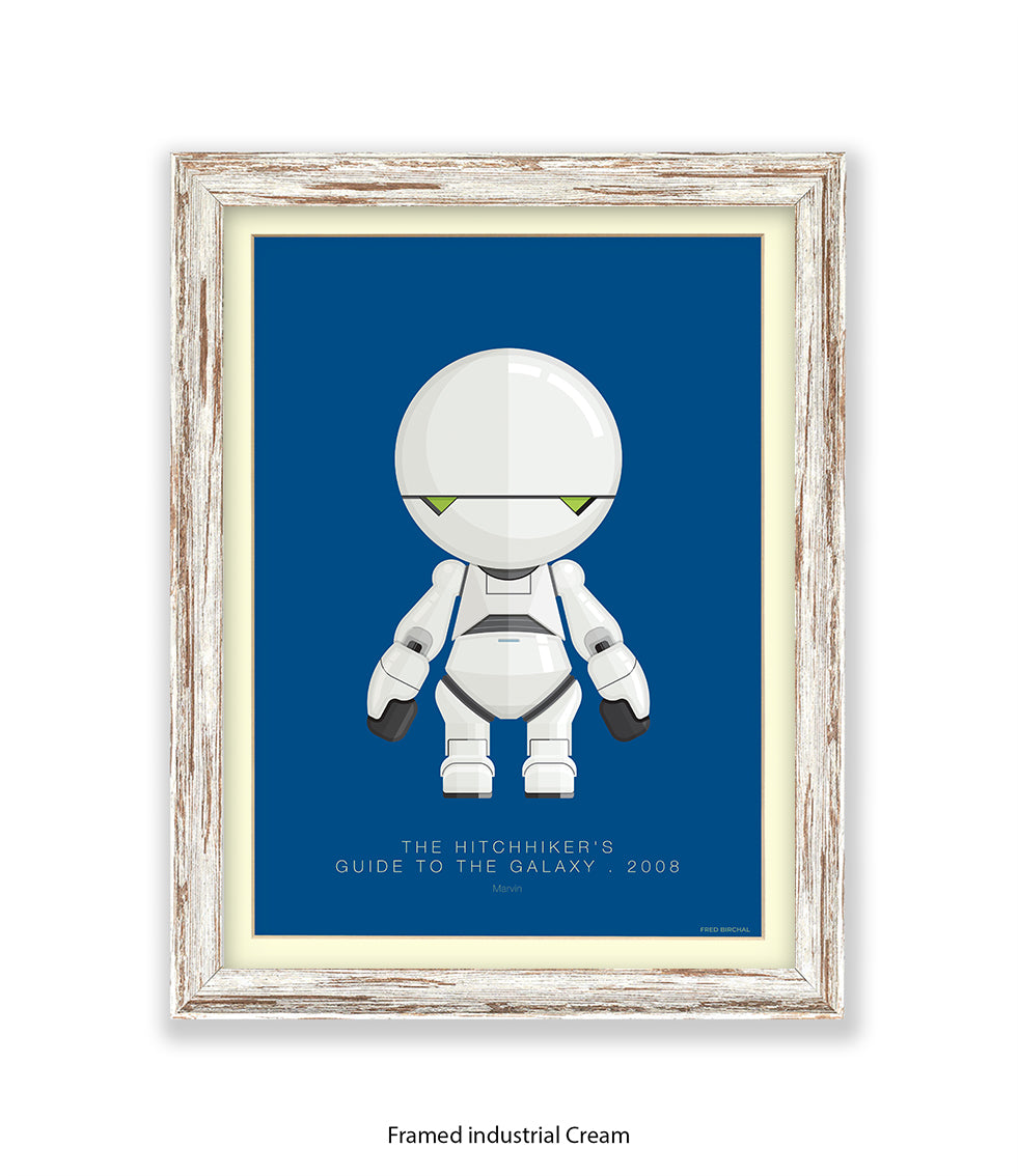 Hitchhiker's Guide To The Galaxy Marvin Fred Birchal Art Print