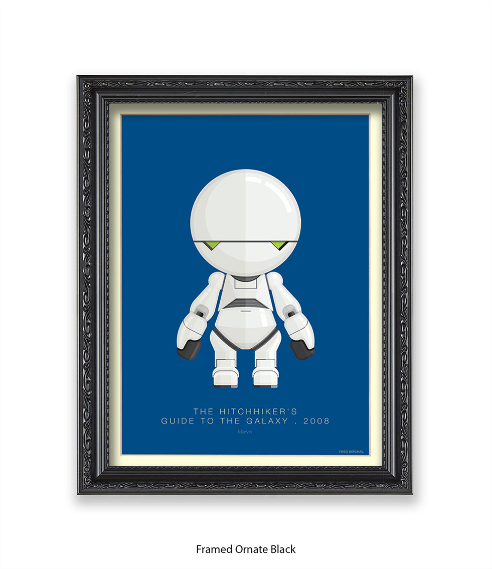 Hitchhiker's Guide To The Galaxy Marvin Fred Birchal Art Print