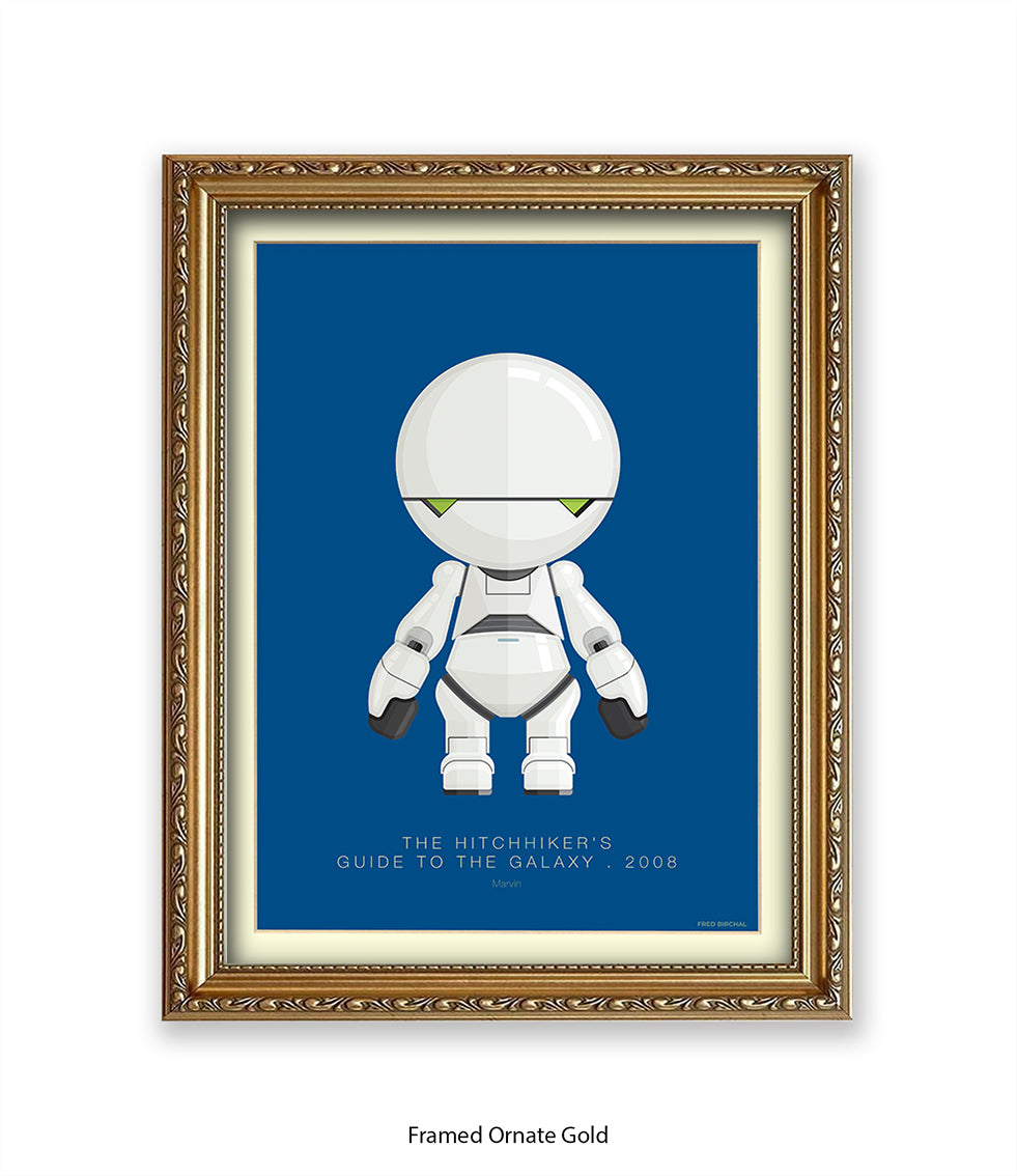 Hitchhiker's Guide To The Galaxy Marvin Fred Birchal Art Print