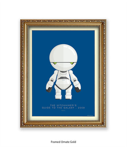 Hitchhiker's Guide To The Galaxy Marvin Fred Birchal Art Print