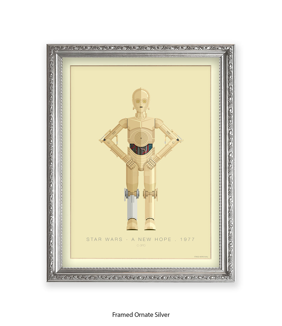 C 3PO Fred Birchal Art Print