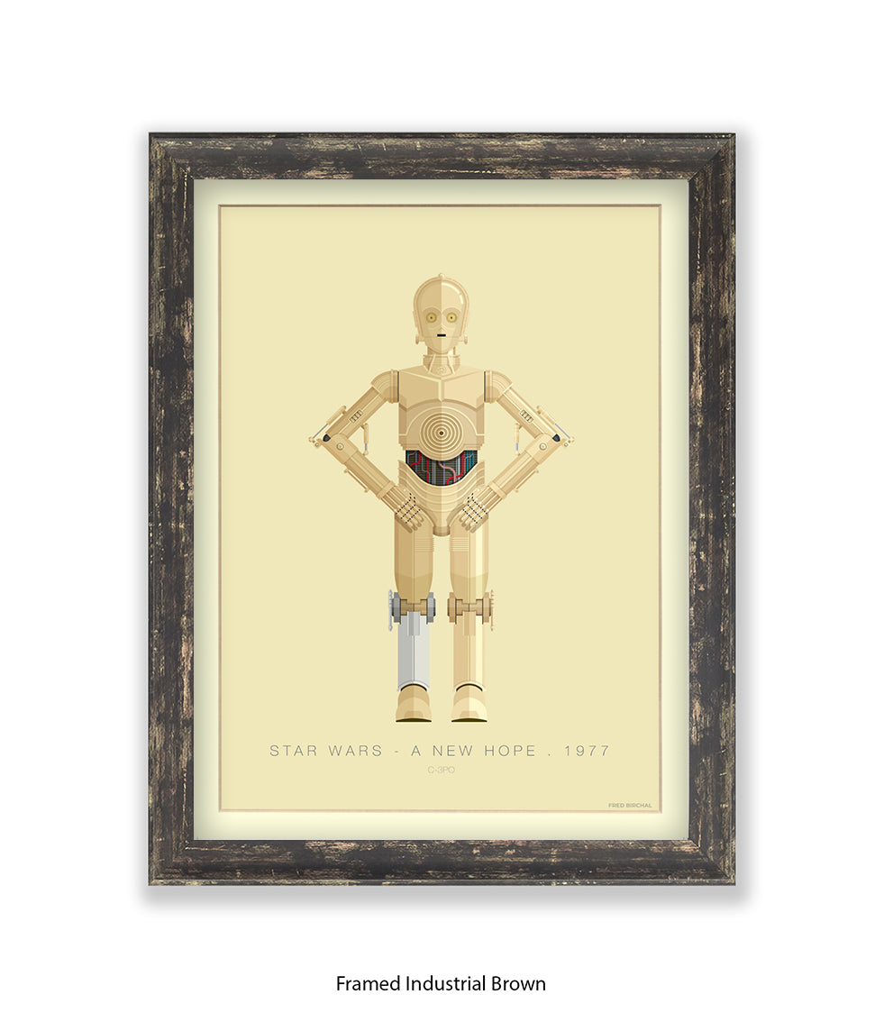C 3PO Fred Birchal Art Print