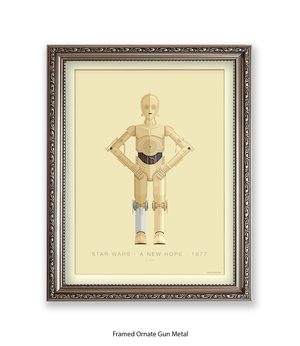 C 3PO Fred Birchal Art Print