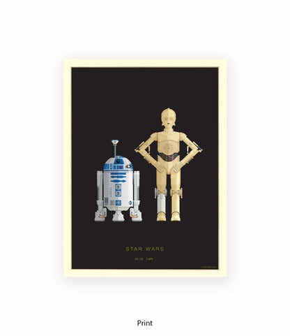 R2 D2 & CPO Fred Birchal Art Print