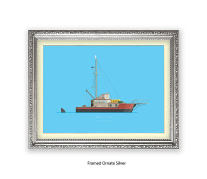 Jaws - 1975 - The Orca shark fishing boat - Fred Birchal Art Print