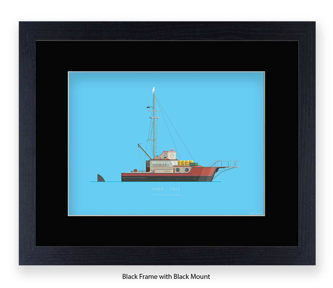 Jaws - 1975 - The Orca shark fishing boat - Fred Birchal Art Print