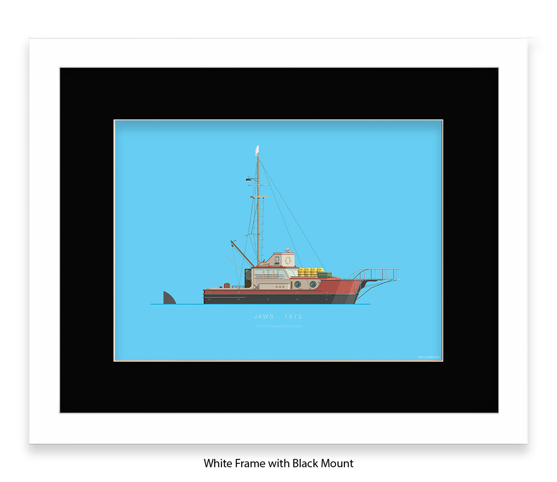 Jaws - 1975 - The Orca shark fishing boat - Fred Birchal Art Print