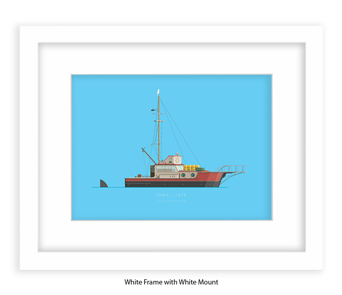Jaws - 1975 - The Orca shark fishing boat - Fred Birchal Art Print