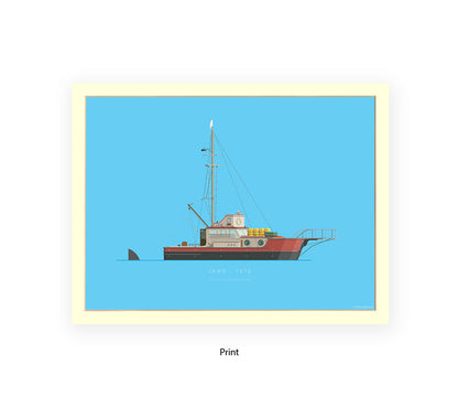 Jaws - 1975 - The Orca shark fishing boat - Fred Birchal Art Print