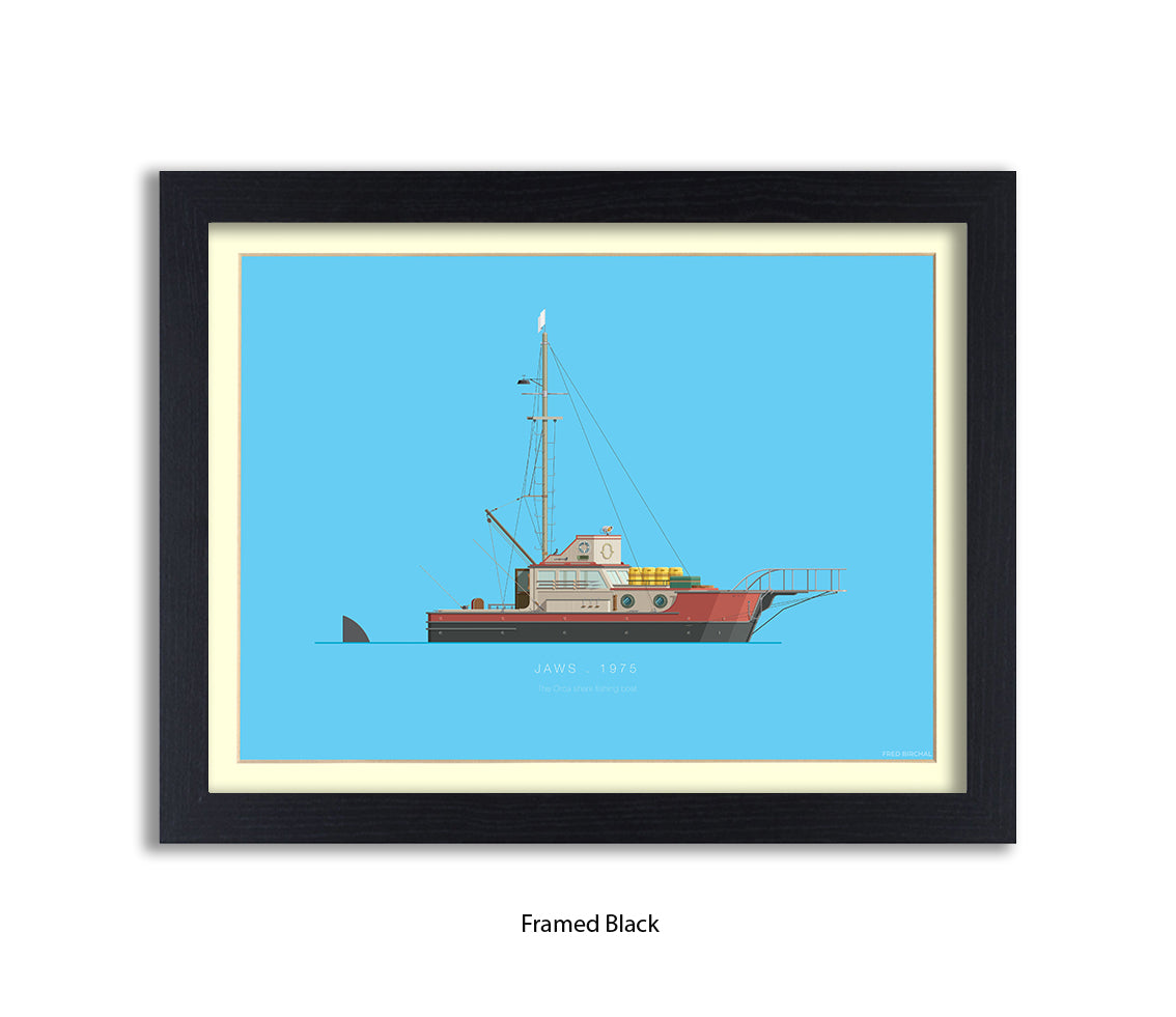 Jaws - 1975 - The Orca shark fishing boat - Fred Birchal Art Print