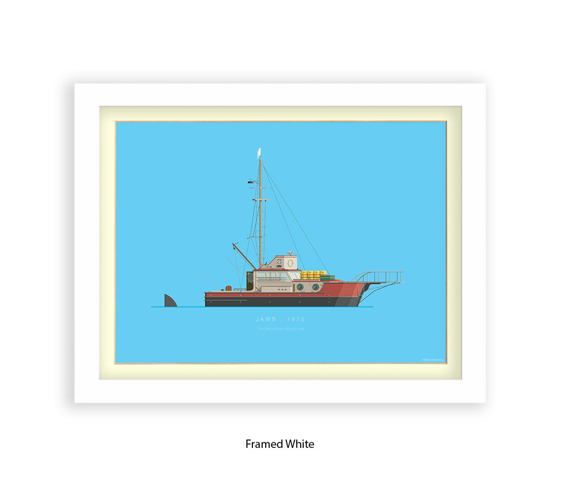 Jaws - 1975 - The Orca shark fishing boat - Fred Birchal Art Print
