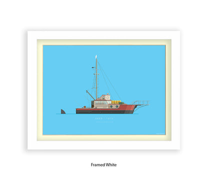 Jaws - 1975 - The Orca shark fishing boat - Fred Birchal Art Print