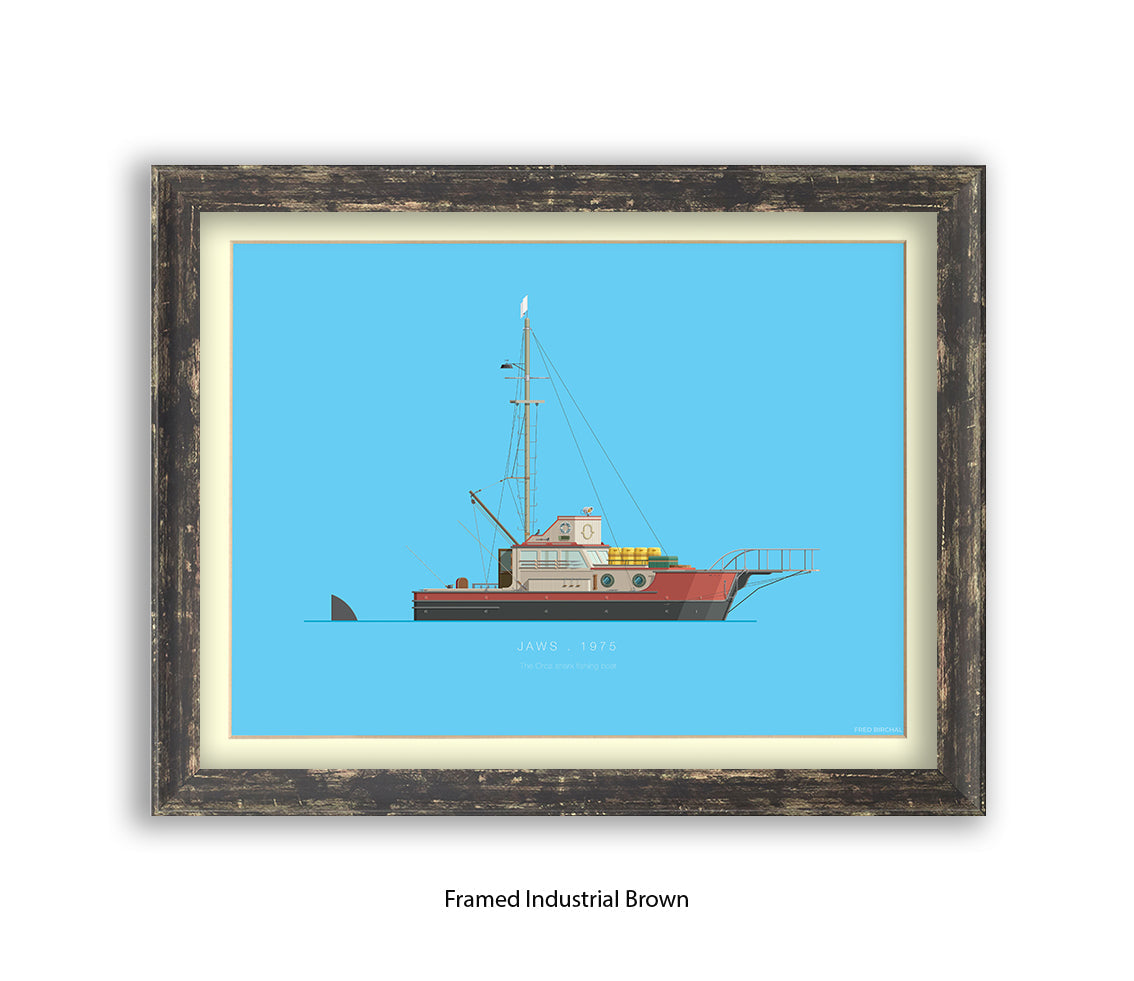 Jaws - 1975 - The Orca shark fishing boat - Fred Birchal Art Print