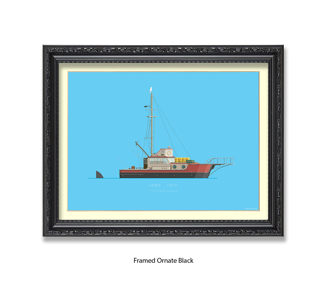 Jaws - 1975 - The Orca shark fishing boat - Fred Birchal Art Print