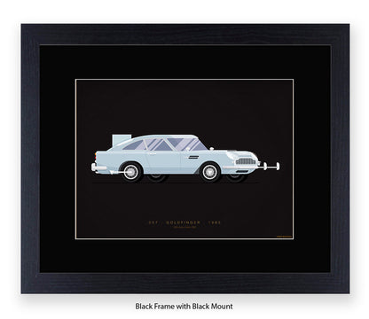 Goldfinger - Aston Martin Car - Fred Birchal Art Print