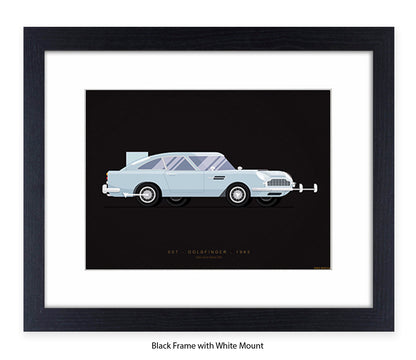 Goldfinger - Aston Martin Car - Fred Birchal Art Print
