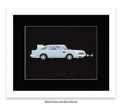 Goldfinger - Aston Martin Car - Fred Birchal Art Print
