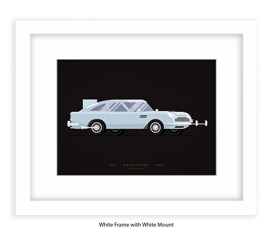 Goldfinger - Aston Martin Car - Fred Birchal Art Print