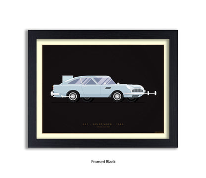 Goldfinger - Aston Martin Car - Fred Birchal Art Print