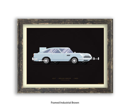Goldfinger - Aston Martin Car - Fred Birchal Art Print