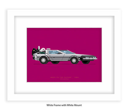 Back To The Future - 1981 - De lorean - Car - Fred Birchal Art Print