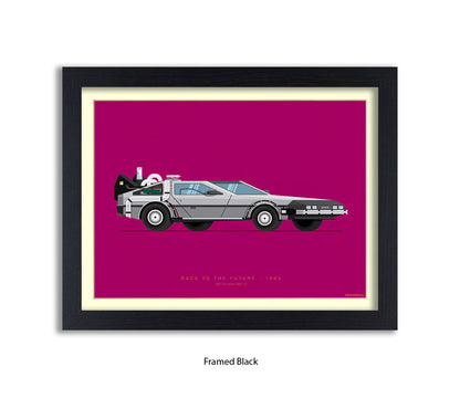 Back To The Future - 1981 - De lorean - Car - Fred Birchal Art Print