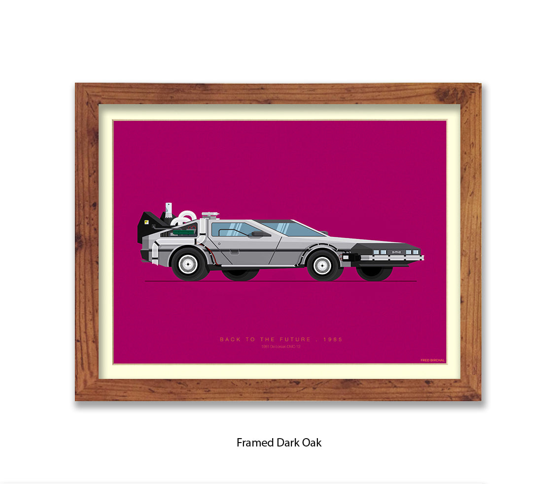Back To The Future - 1981 - De lorean - Car - Fred Birchal Art Print