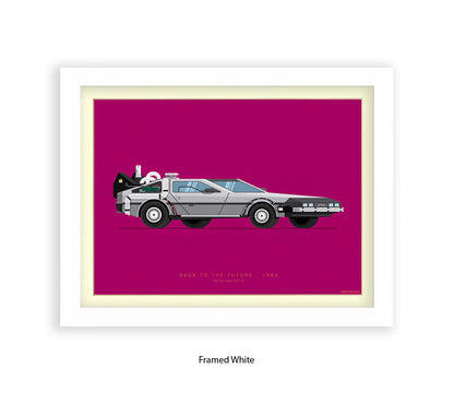 Back To The Future - 1981 - De lorean - Car - Fred Birchal Art Print